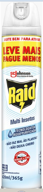 imagem de INSETICIDA RAID AEROSSOL MULTI INSETOS ACQUA 420ML
