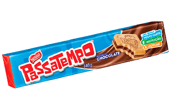 imagem de BISCOITO RECHEADO PASSATEMPO 130G CHOCOLATE