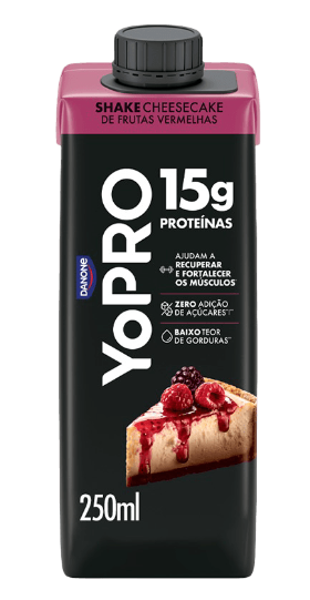 imagem de YOPRO DANONE UHT 250ML 15G CHEESECAKE FR VERMELHAS