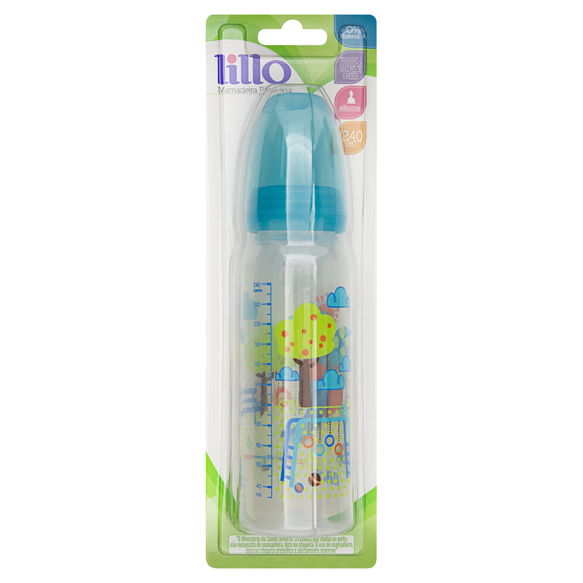 imagem de MAMADEIRA DIVERTIDA 240ML AZUL ORTO SIL 01