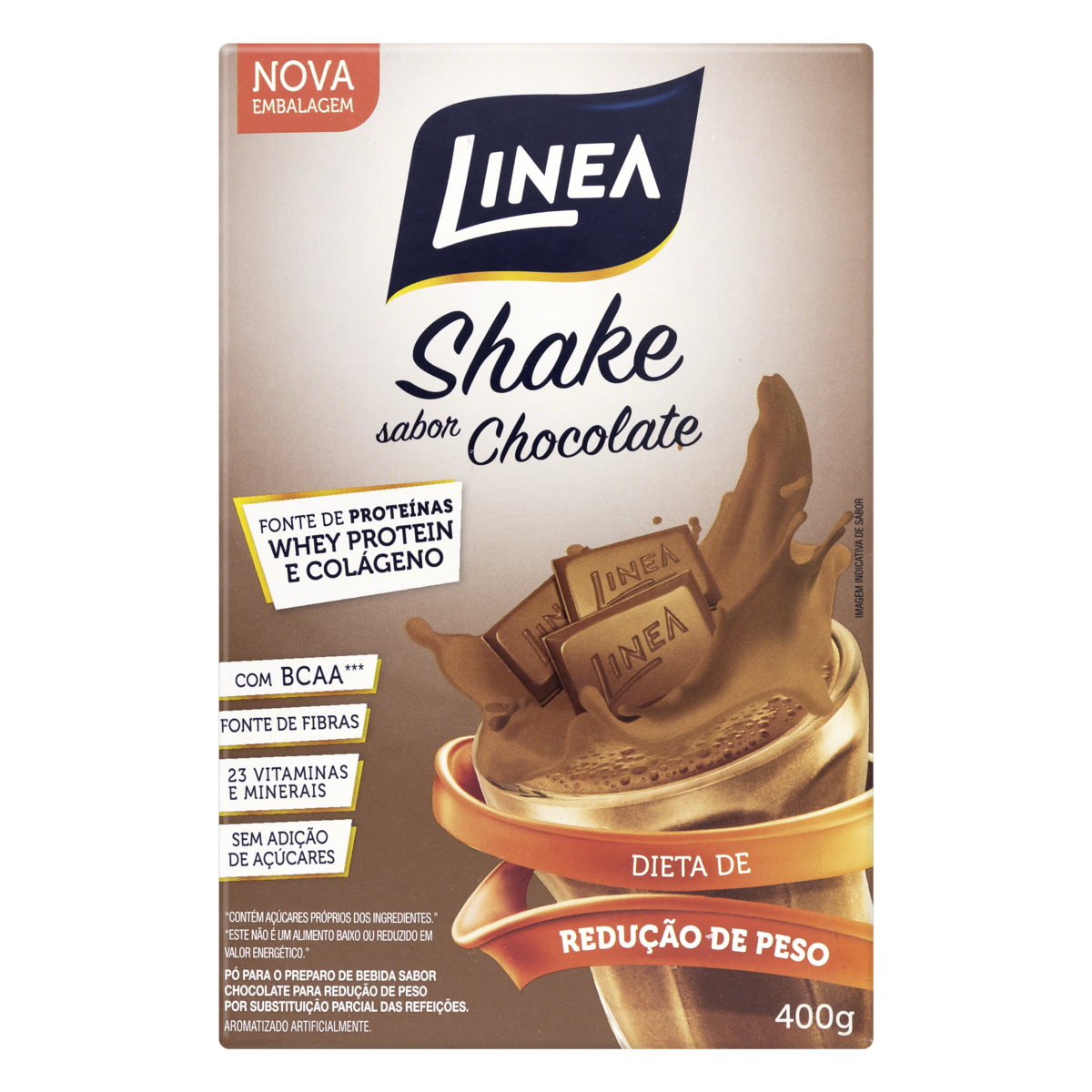 imagem de SHAKE LINEA CHOCOLATE 400G