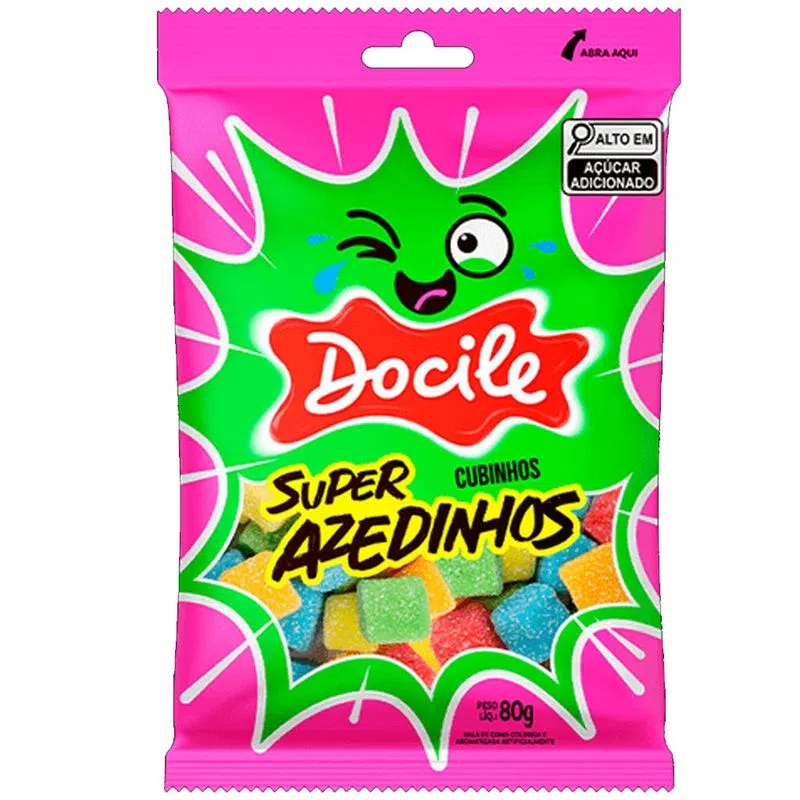 imagem de BALA DOCILE GELATINES 80G SUP AZED PIRAMIDES