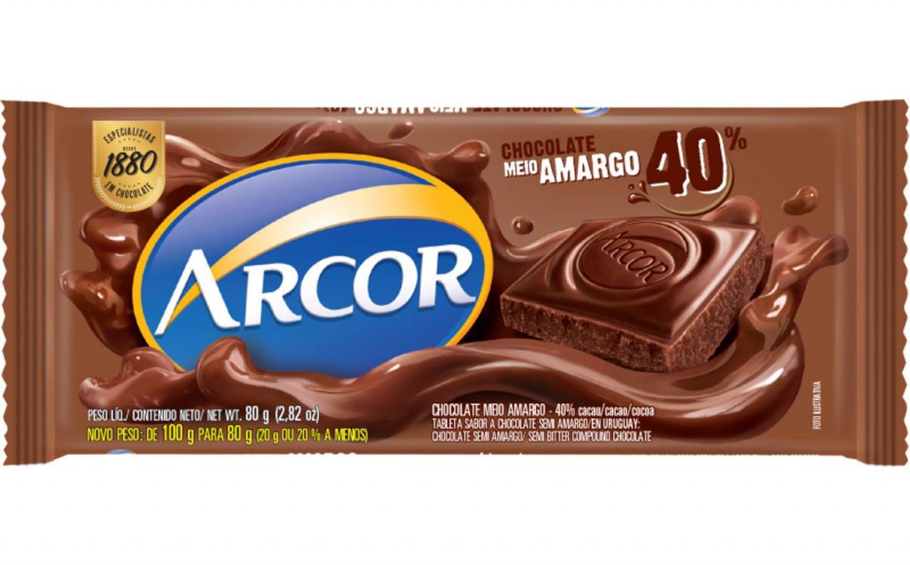 imagem de CHOCOLATE ARCOR 80G INSPIRATION 40%