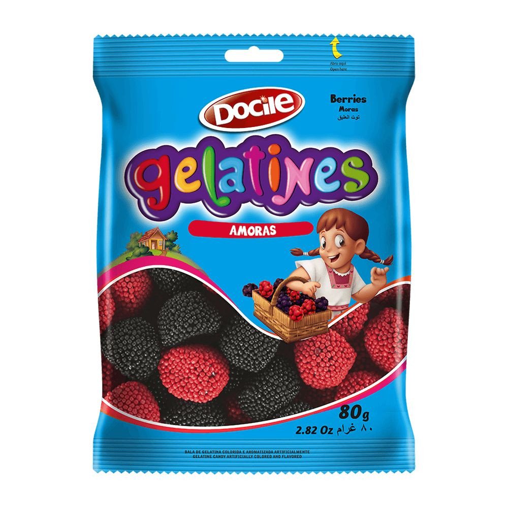 imagem de BALA DOCILE GELATINES 80G AMORAS