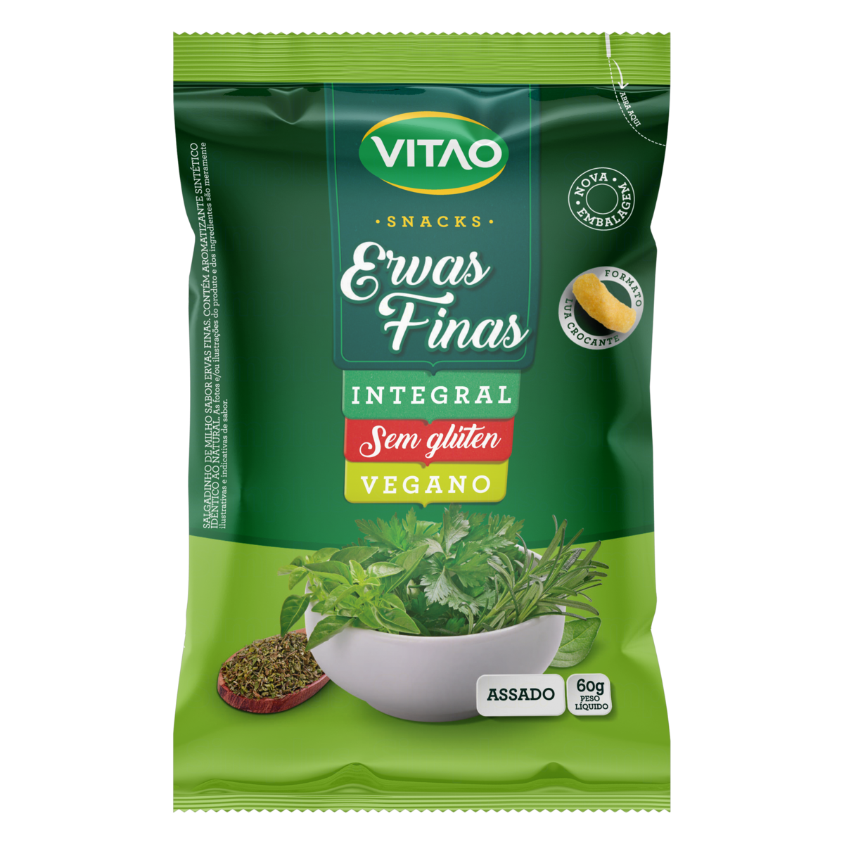 imagem de VITAO SNACK INT ERVAS FINAS 60GR