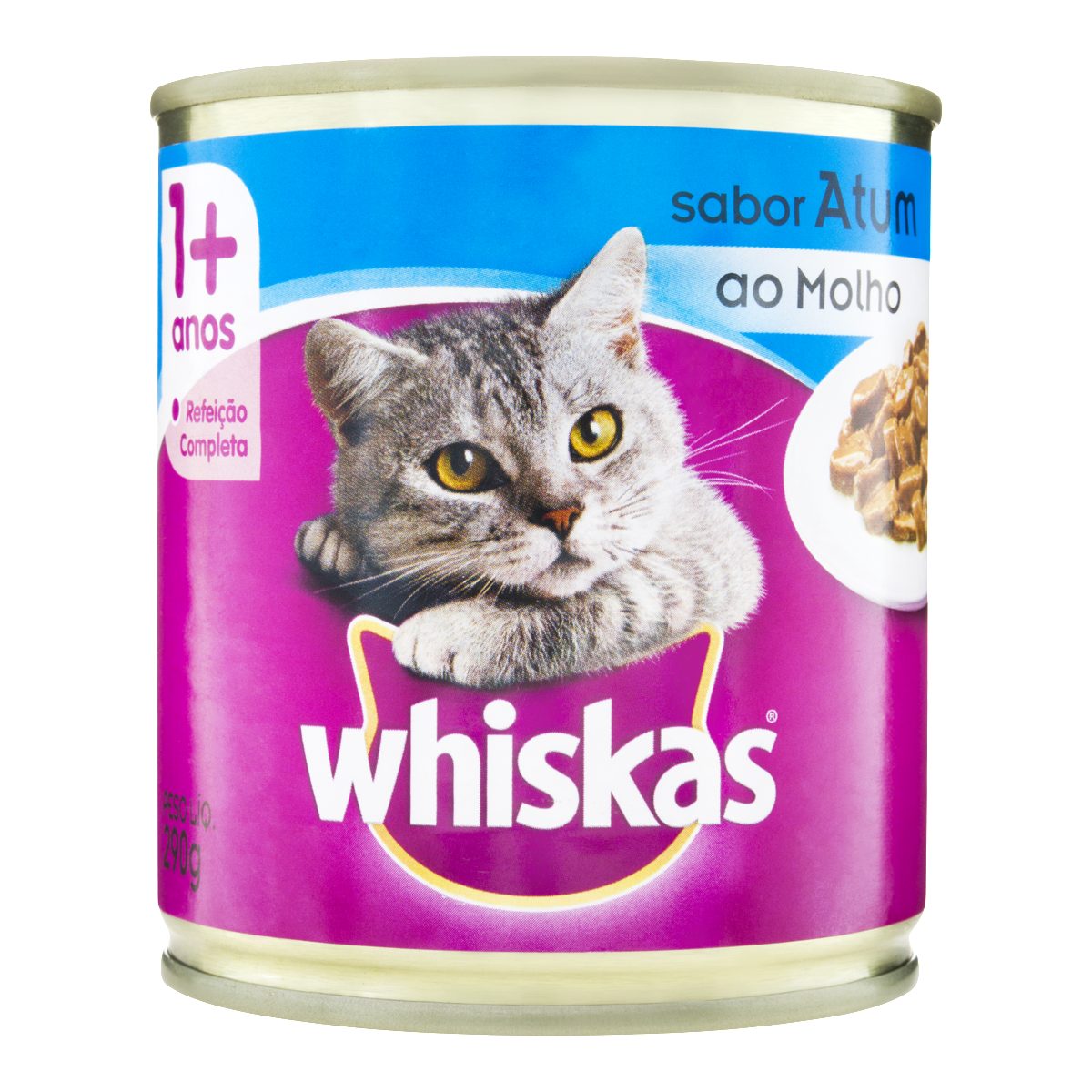 imagem de RAÇÃO PARA GATO WHISKAS 290G ATUM AO MOLHO