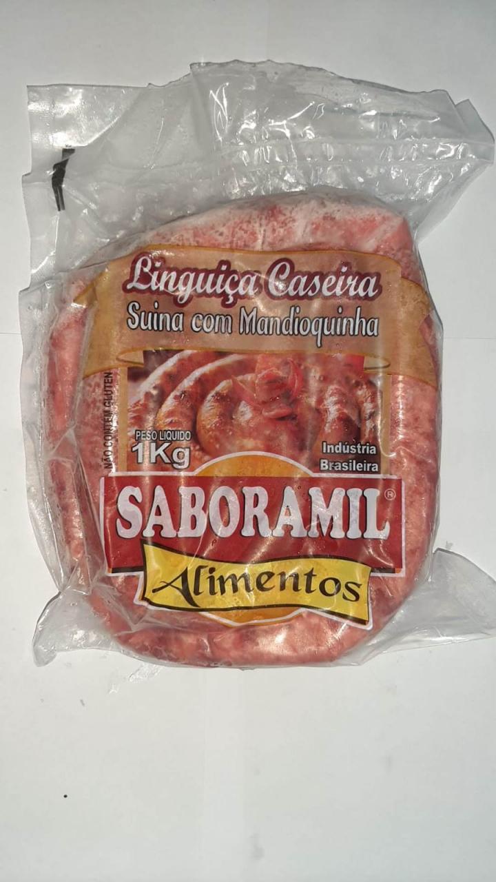 imagem de LINGUIÇA CASEIRA SABORAMIL 1KG SUÍNA MANDIOQUINHA