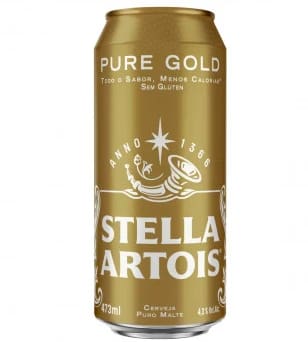 imagem de CERVEJA PILSEN STELLA GOLD LATÃO 473ML