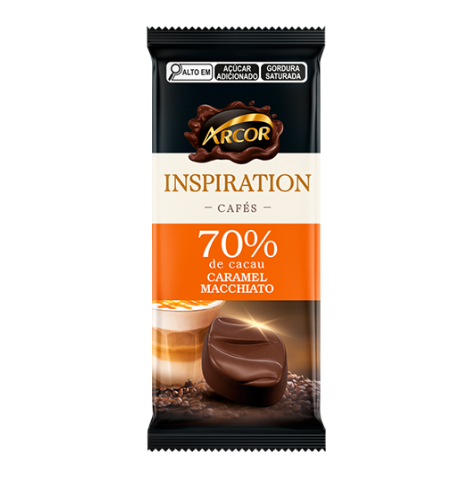 imagem de CHOCOLATE ARCOR INSPIRATION 80G CARAMELO