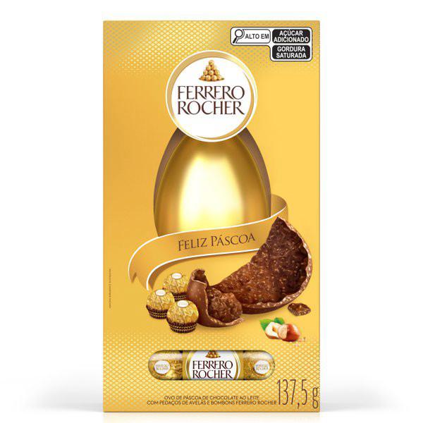 imagem de OVO FERRERO 137,5G ROCHER AO LEITE CAIXA