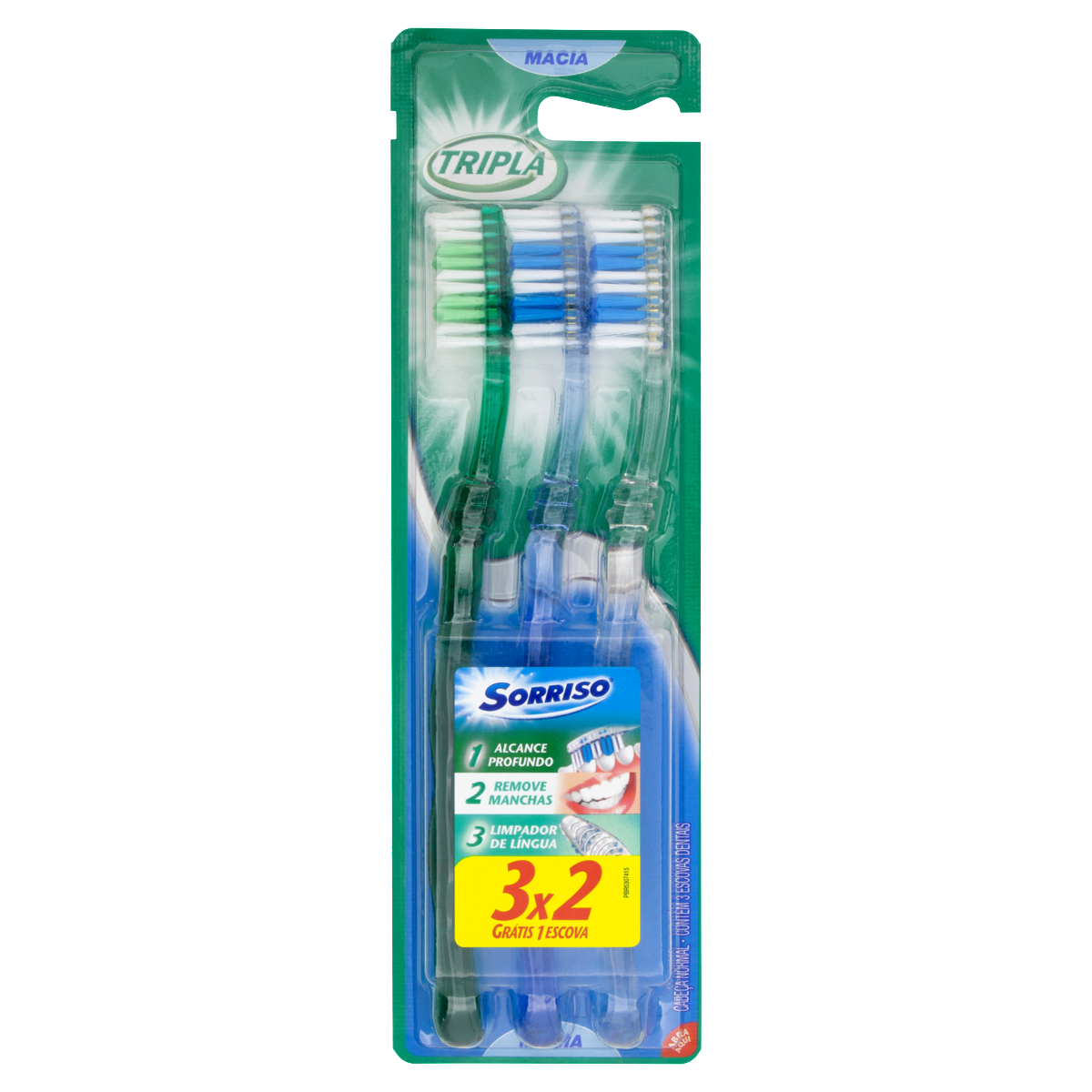 imagem de ESCOVA DENTAL SORRISO TRIPLA L3P2