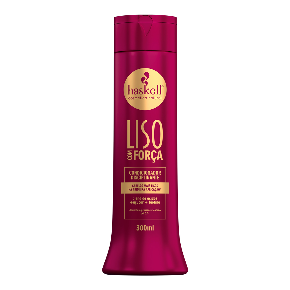 imagem de CONDICIONADOR HASKELL 300ML LISO COM FORÇA