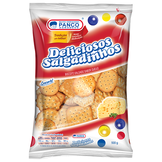 imagem de BISCOITO DELICIOSO SALGADINHO PANCO 500G QUEIJO