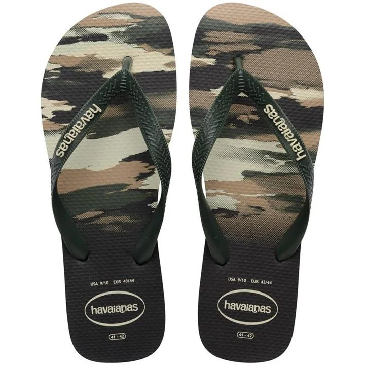 imagem de SANDÁLIA HAVAIANAS TOP CAMU 41 42 PRETO/VERDE OLIVE