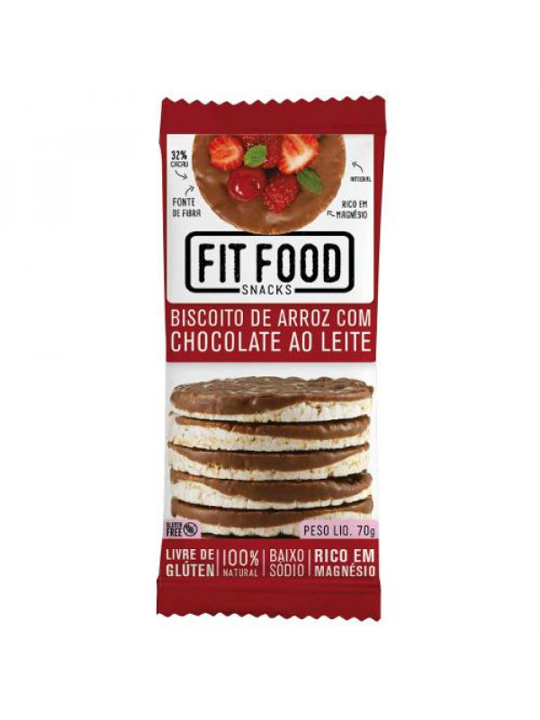 imagem de BISCOITO ARROZ FIT FOOD CHOCOLATE LEITE 60G