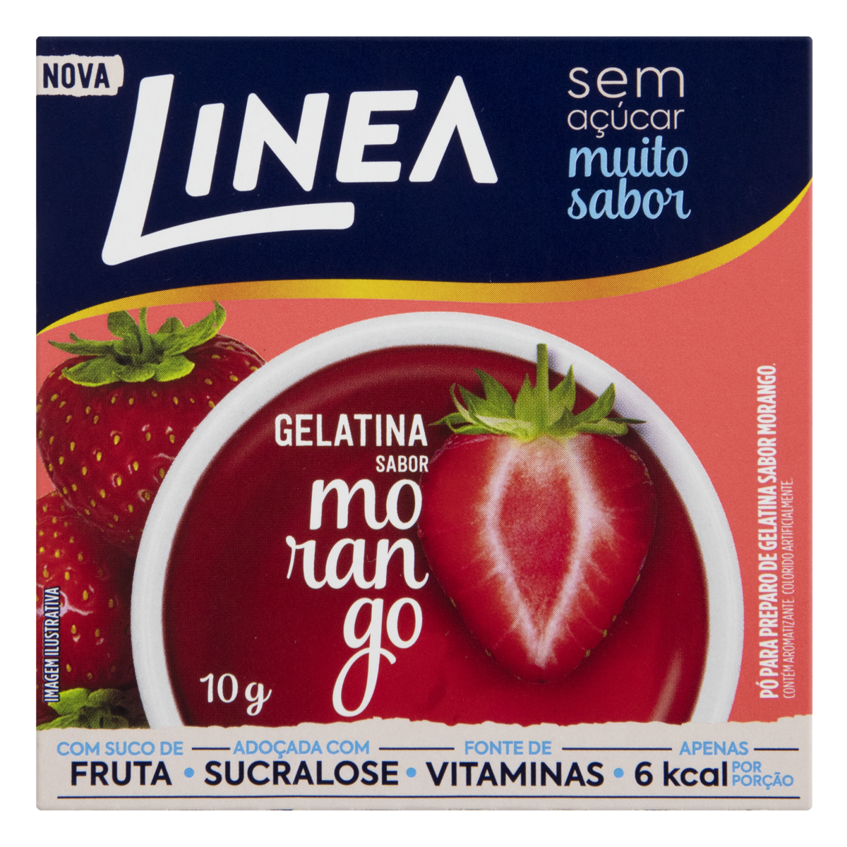 imagem de GELATINA LINEA MORANGO ZERO 10GR