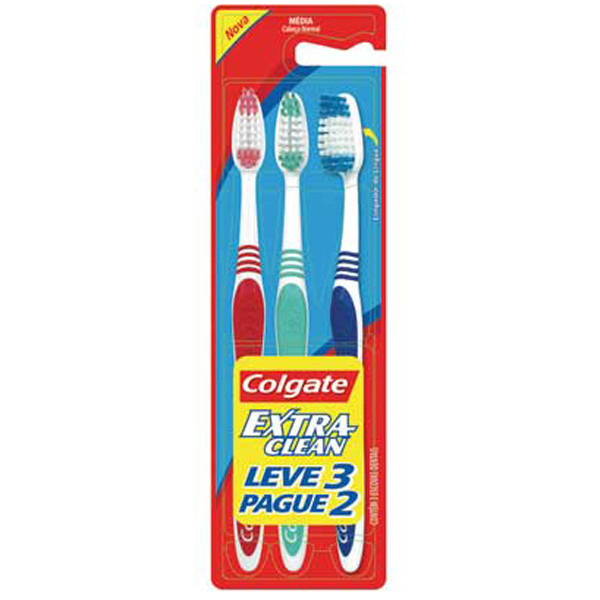 imagem de ESCOVA DENTAL COLGATE EXTRA CLEAN LONGA LING L3P2