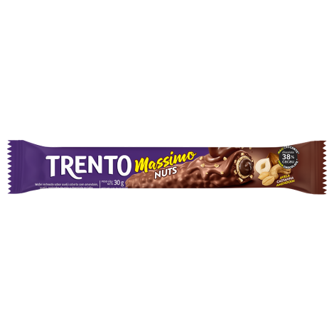 imagem de CHOCOLATE TRENTO MASSIMO 25G NUTS AO LEITE