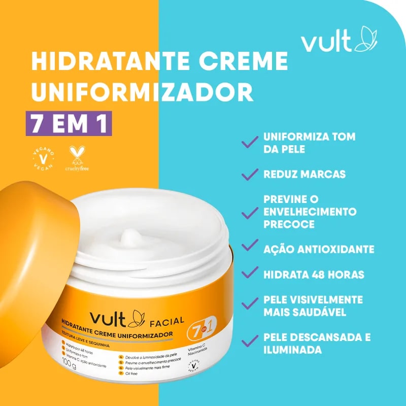 imagem de CREME HIDRATANTE VULT UNIFORMIZADOR FACIAL 100G