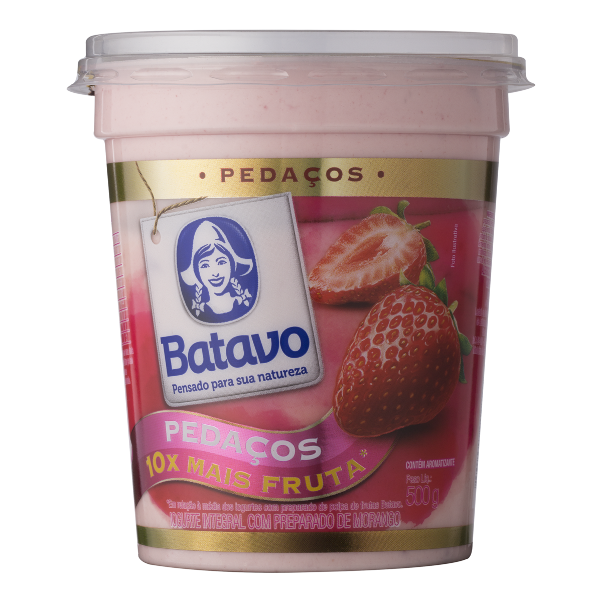 imagem de IOGURTE BATAVO 450G PEDAÇOS FRUT MORANGO