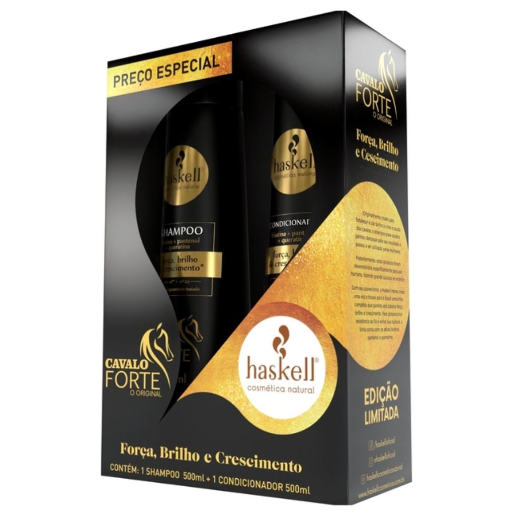 imagem de KIT HASKELL SHAMPOO CONDICIONADOR CAVALO FORTE 500ML
