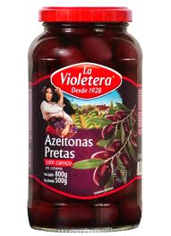 imagem de AZEITONA 500G LA VIOLETERA COM CAROÇO PRETA VD