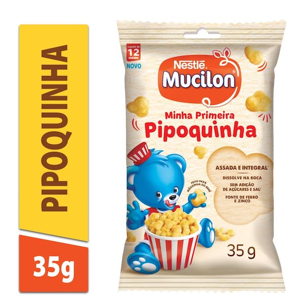 imagem de CEREAL INFANTIL MUCILON SNACK PIPOQUINHA MILHO 35G