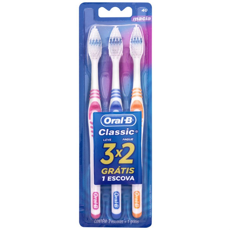 imagem de ESCOVA DENTAL ORAL B 40 CLASSIC L3P2