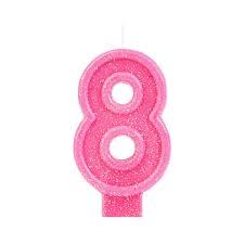 imagem de VELA  ANIVERSÁRIO SUPER ROSA 8
