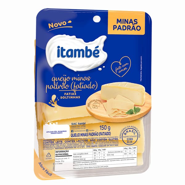 imagem de QUEIJO MINAS PADRÃO ITAMBÉ FATIADO 150G