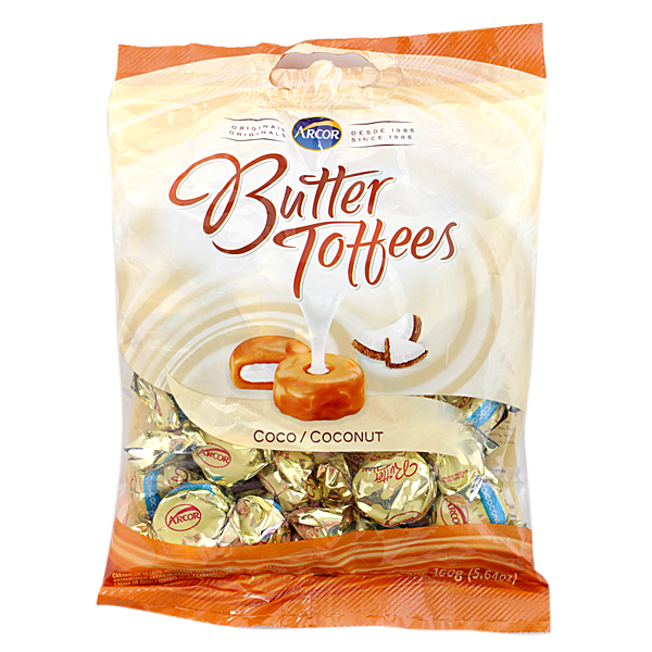 imagem de BALA ARCOR BUTTER TOFFEE 100G COCO PACOTE