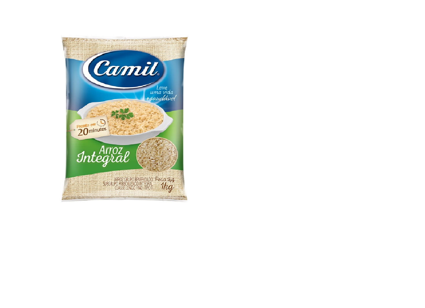 imagem de ARROZ CAMIL 1KG INTEGRAL PARBOILIZADO