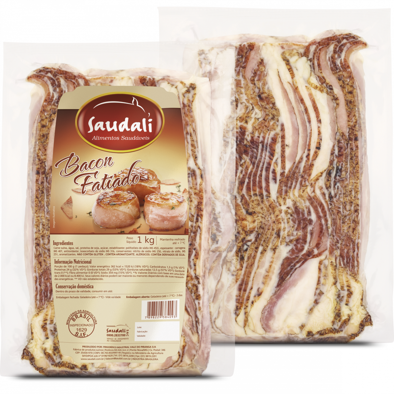 imagem de BACON FATIADO SAUDALI 350G