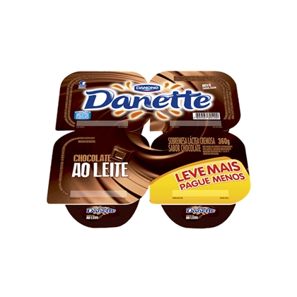 imagem de IOGURTE DANETTE 360G CHOCOLATE COM 4UN