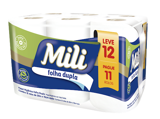 imagem de PAPEL HIGIÊNICO MILI 30MT F DUPL NEUTRO COM12