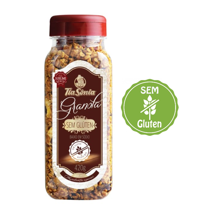 imagem de GRANOLA TIA SÔNIA SEM GLÚTEN 420G POTE