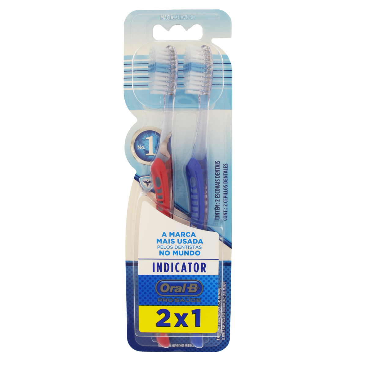 imagem de ESCOVA DENTAL ORAL B 40 INDICATOR LV2PG1