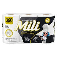 imagem de TOALHA PAPEL MILI  GRAN CHEF 360FLS