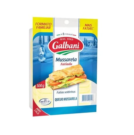 imagem de QUEIJO MUSSARELA GALBANI FATIADO 300G