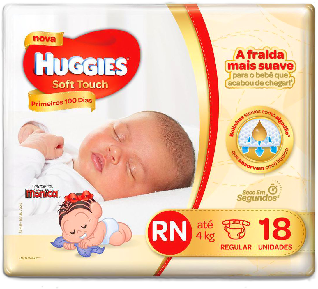 imagem de FRALDA DESCARTÁVEL MÔNICA HUGGIES RN