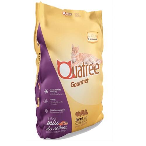 imagem de RAÇÃO QUATREE GATO KG CASTR GOURM MIX CARNE