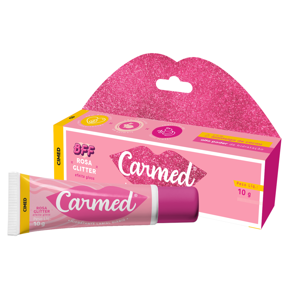 imagem de HIDRATANTE LABIAL CARMED 10G GLITTER 3 EM 1