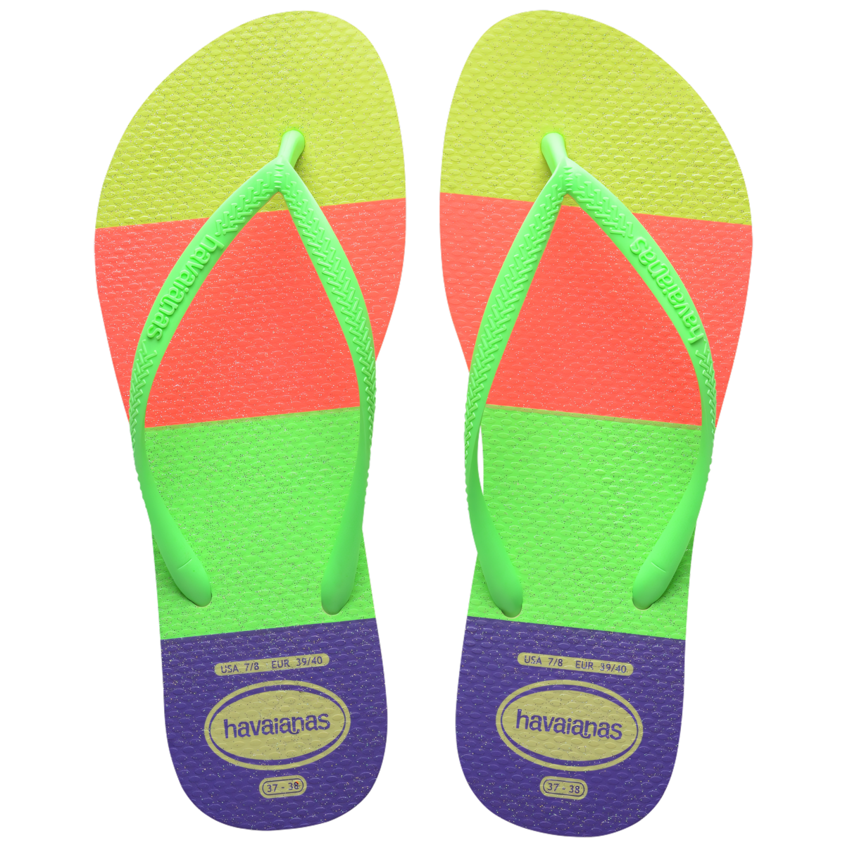 imagem de SANDÁLIA HAVAIANAS SLIM NEON GLOW 39 40 LIMA