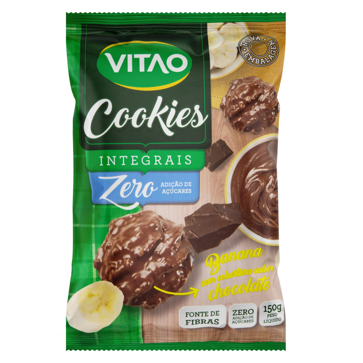 imagem de COOKIES VITAO 150GR ZERO BANANA C CHOC