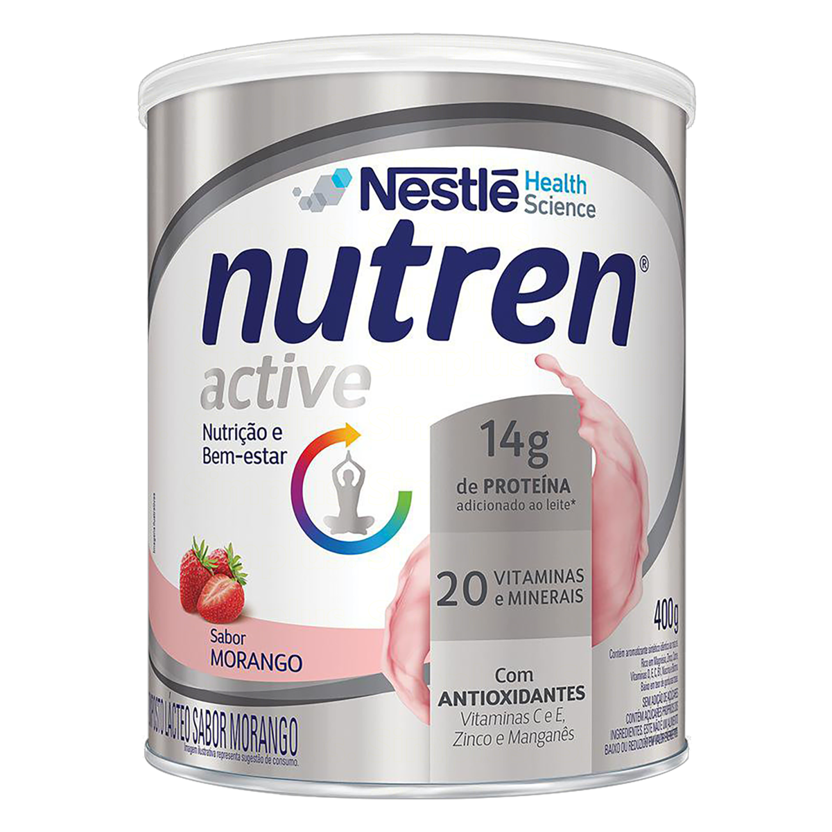 imagem de SUPLEMENTO NUTREN ACTIVE MORANGO LATA 400G