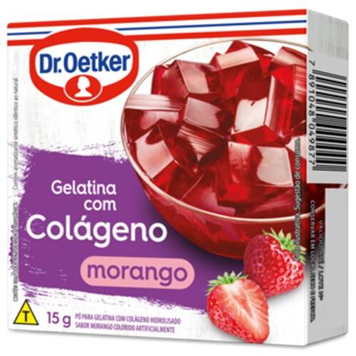 imagem de GELATINA DR.OETKER COLÁGENO 15G MORANGO
