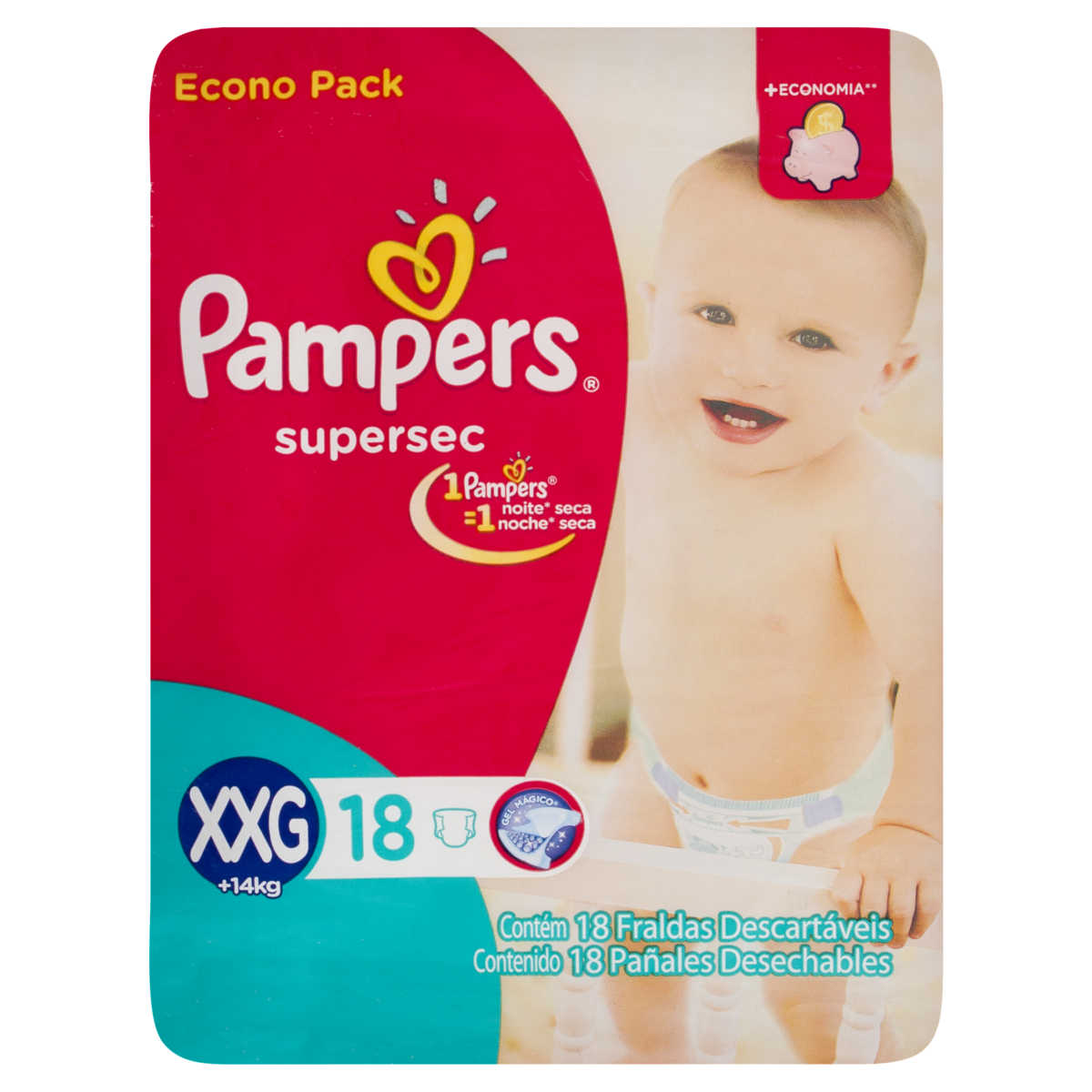 imagem de FRALDA DESCARTÁVEL PAMPERS SUPERSEC PACOTÃO XXG 20