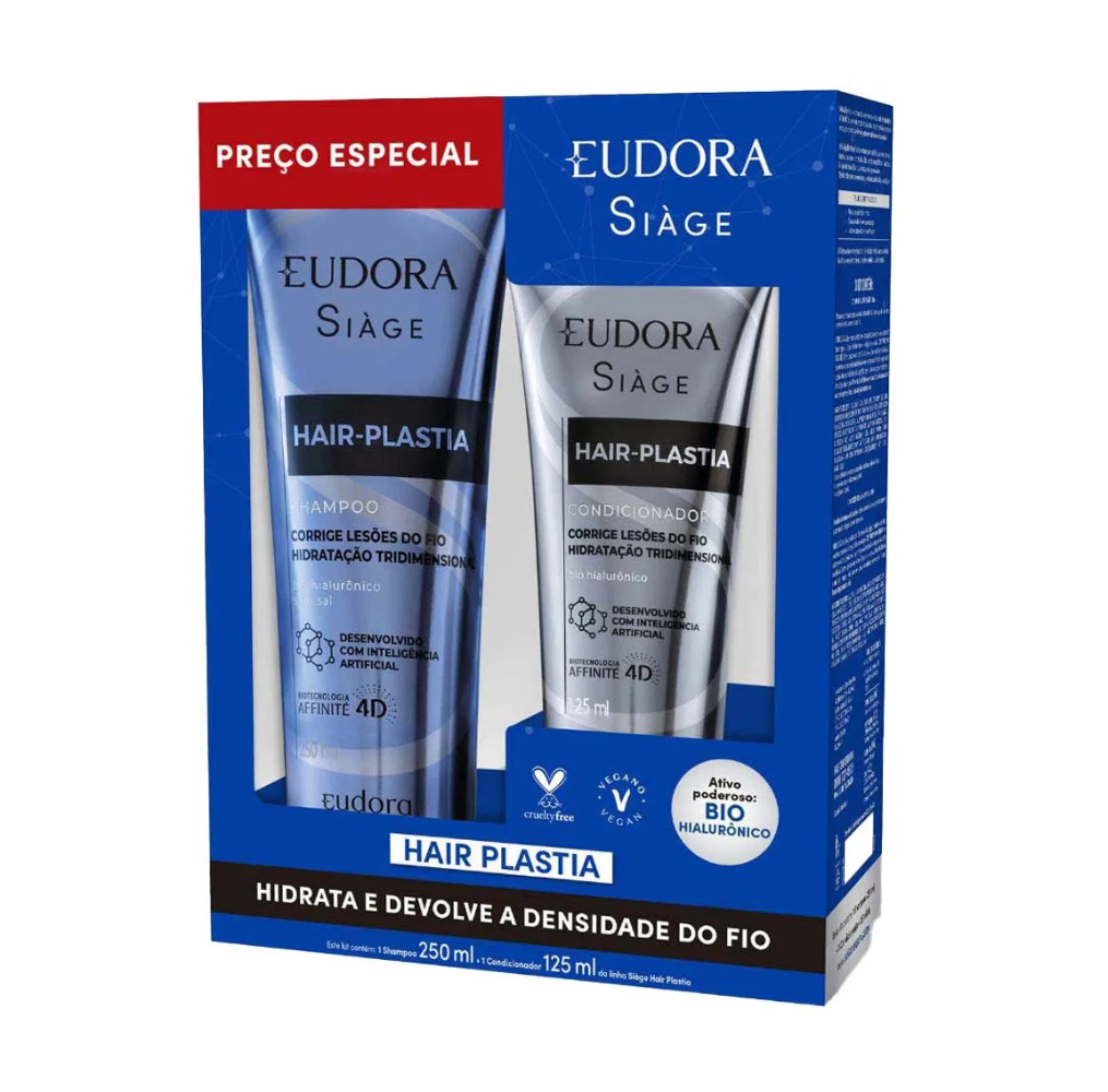 imagem de KIT SIAGE SHAMPOO CONDICIONADOR HAIR PLASTIA