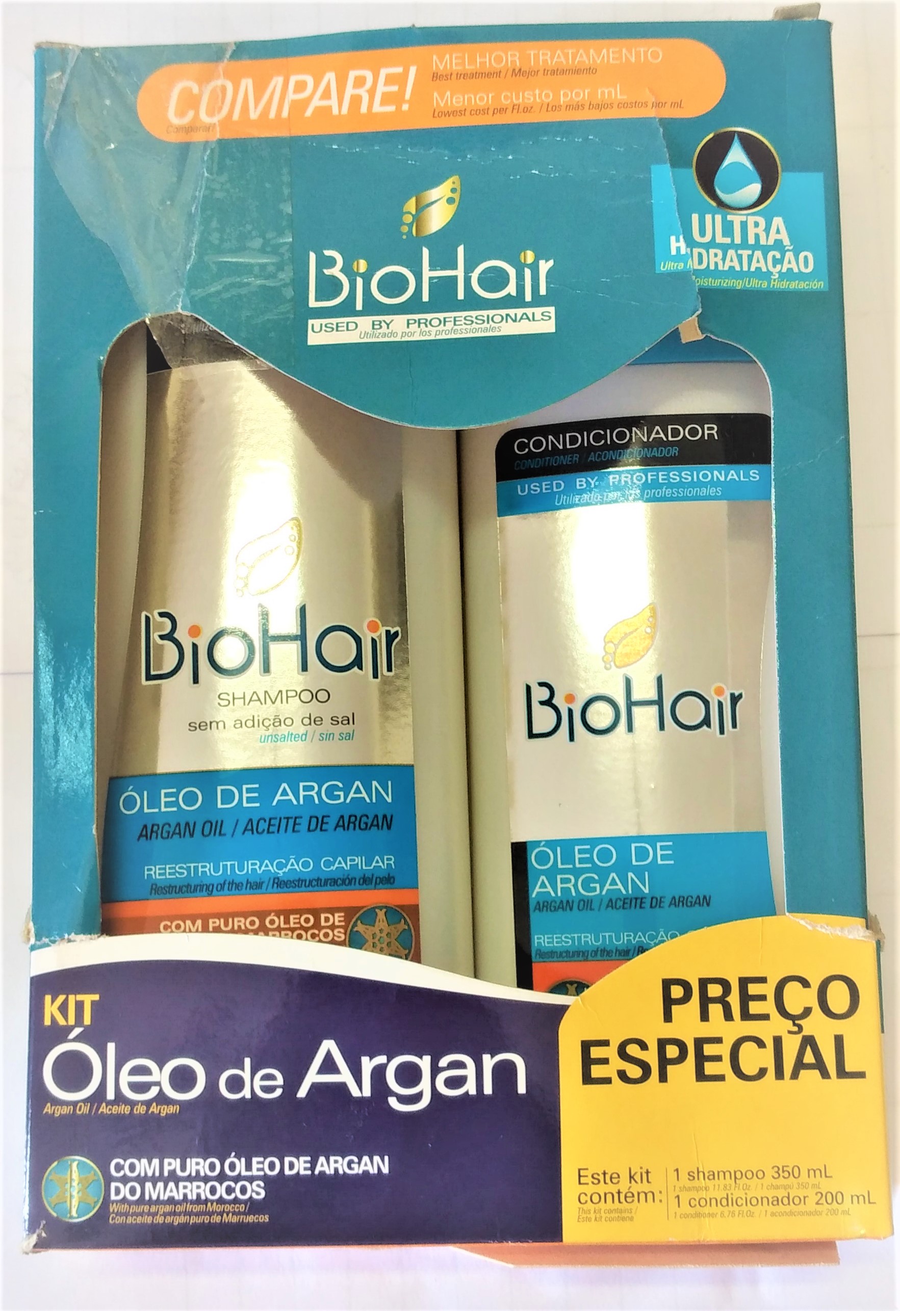 imagem de BIOHAIR KIT 1SH350ML1COND200ML ÓLEO ARGAN