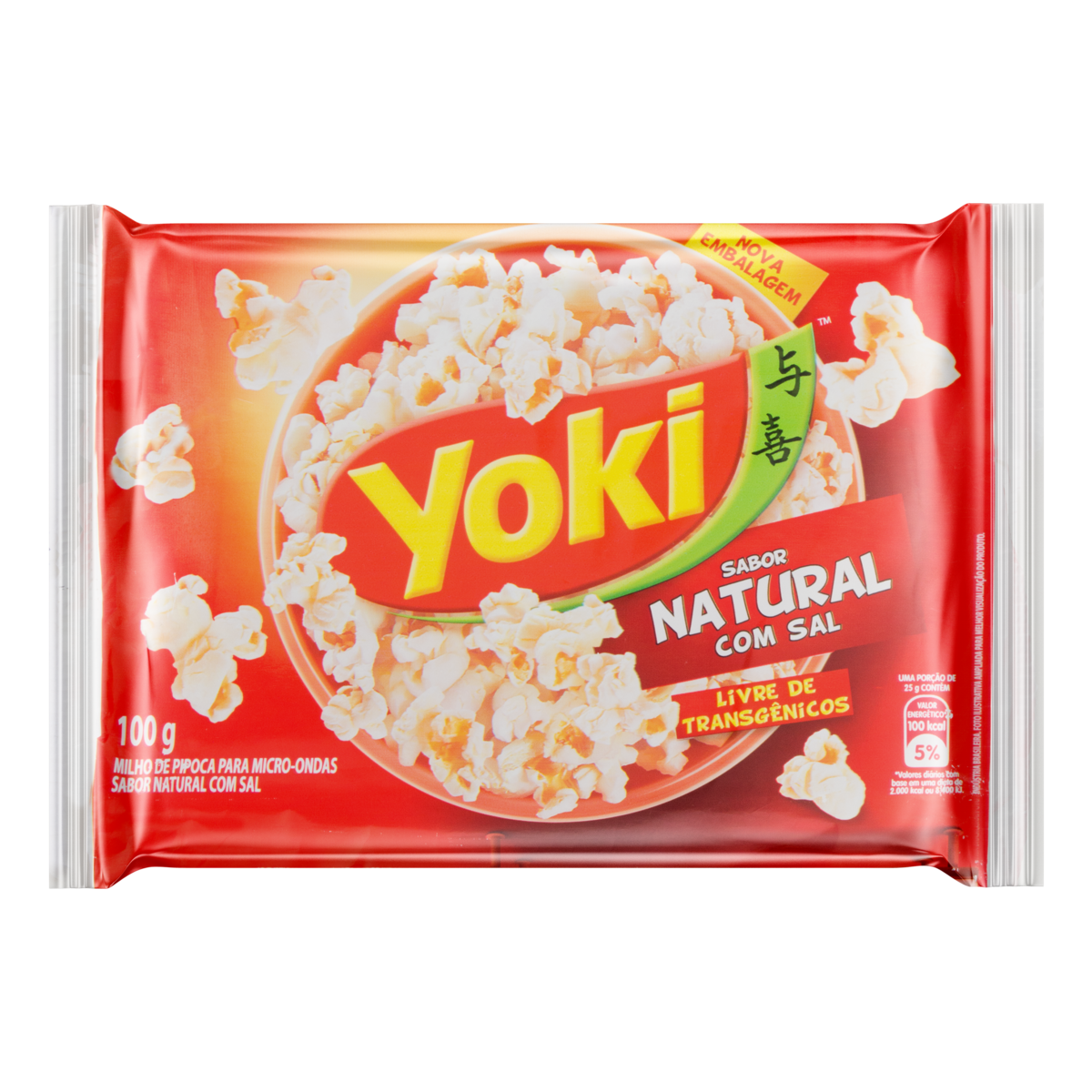 imagem de PIPOCA MICROONDAS YOKI 100G NATURAL COM SAL